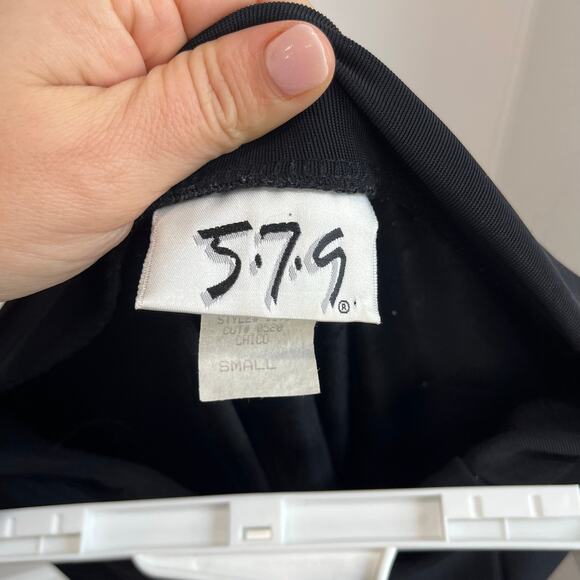 5.7.9 Y2K Black Strapless Embroidered Midi Dress Size Small - Picture 4 of 6